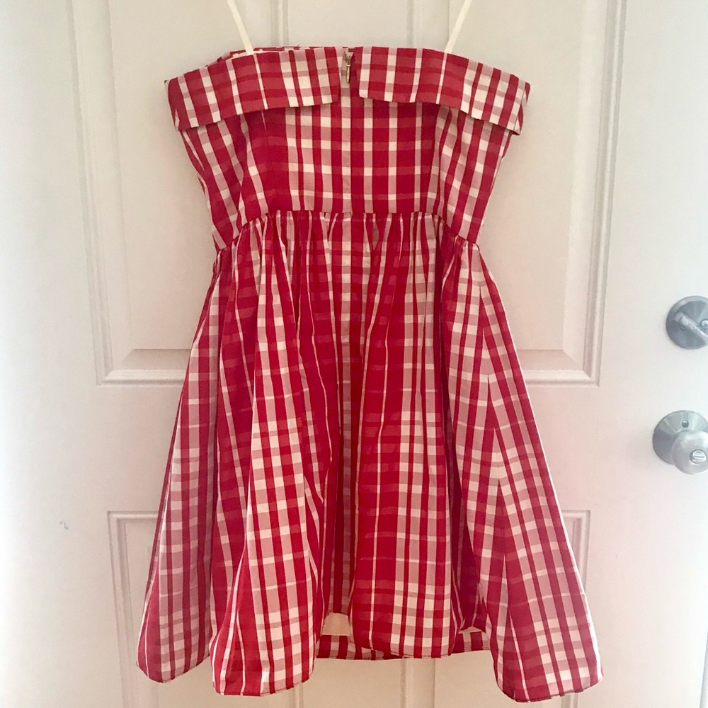 New VINEYARD VINES Multi Scale Gingham Strapless DRESS NWT - Picture 6 of 15